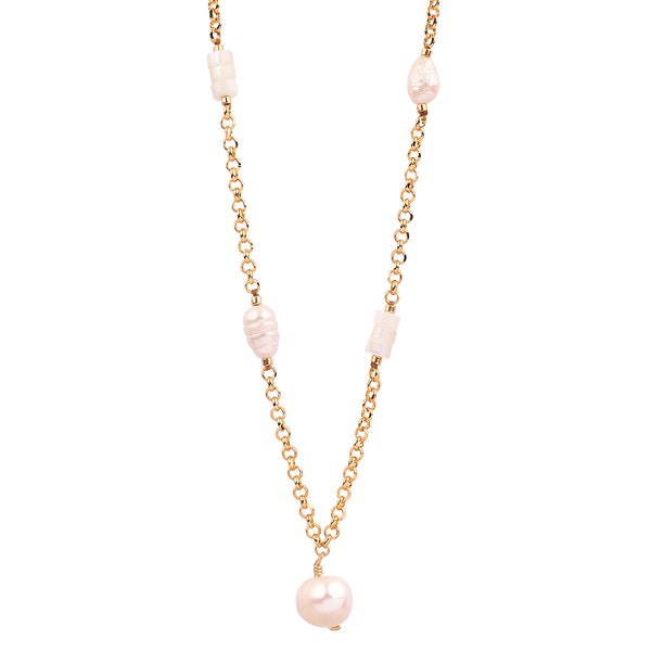 Pearls on Chain adjustable necklace 12316