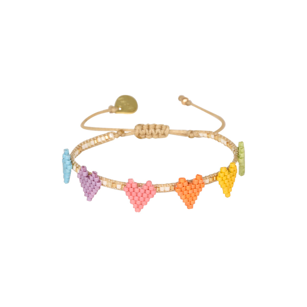 MULTI HEART ROW 2.0 BRACELET Mishky Jewelry