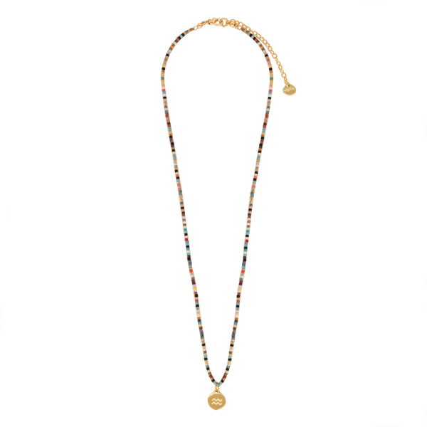 Sparkly Aquarius pendant necklace 11884