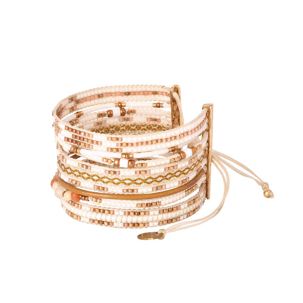 Potpourri White/Brown Bracelet