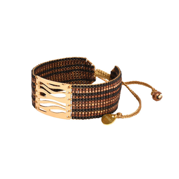 Waves Black Gold Bracelet