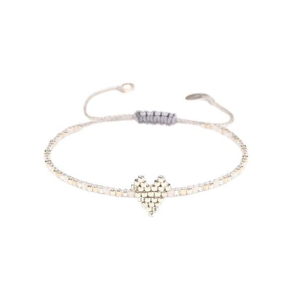 Heartsy Row Silver Bracelet