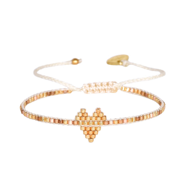 Heartsy Row Gold Bracelet