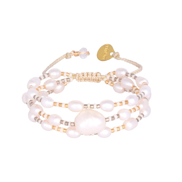 Maya Pearl Gold Bracelet