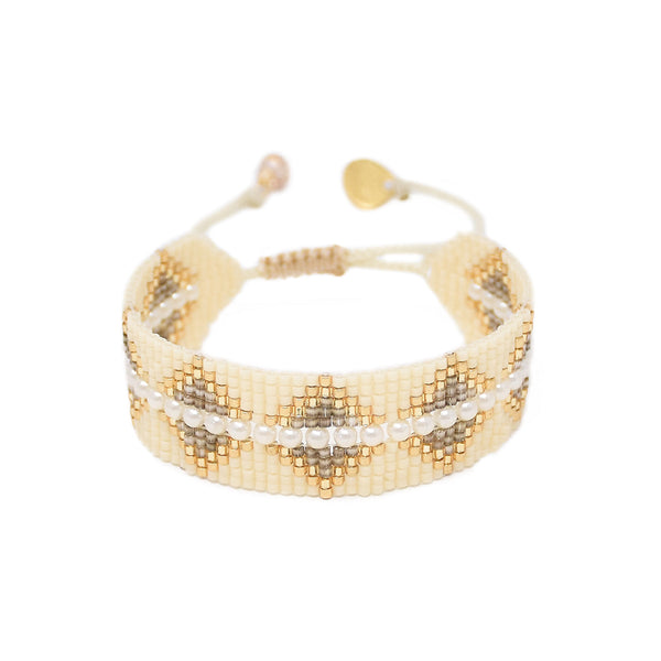 Metzi Beige/Gold Bracelet