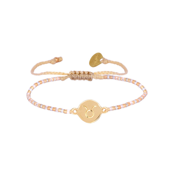 Sparkly Taurus adjustable bracelet