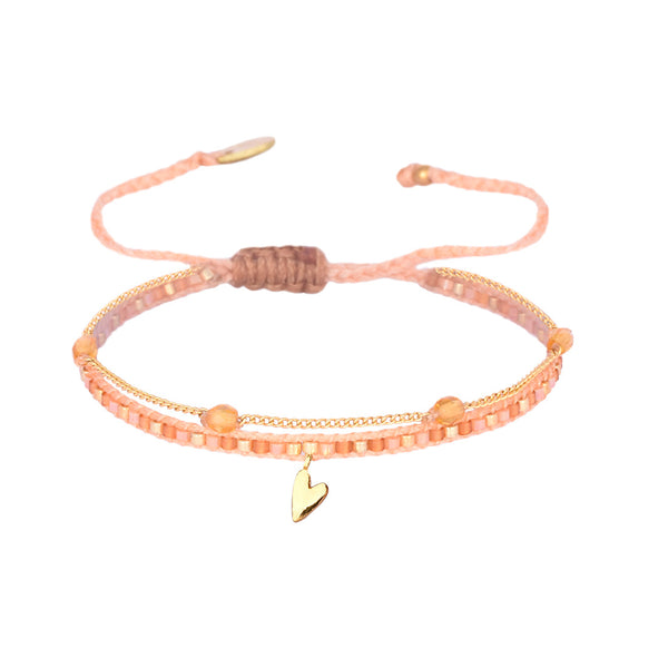 Colorful Heart Chain adjustable bracelet