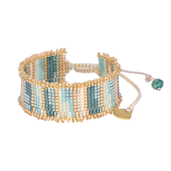 Adjustable beaded bracelet fringe style-small