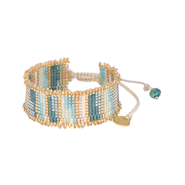 Adjustable beaded bracelet fringe style-small