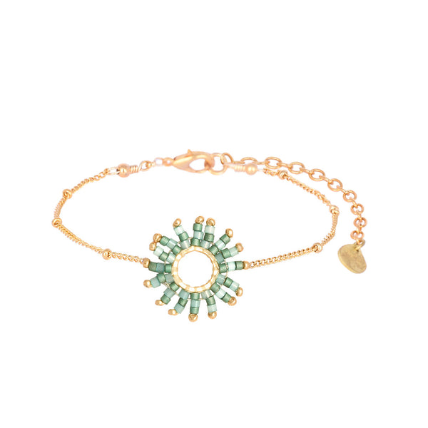 Fringe Sun Green Bracelet