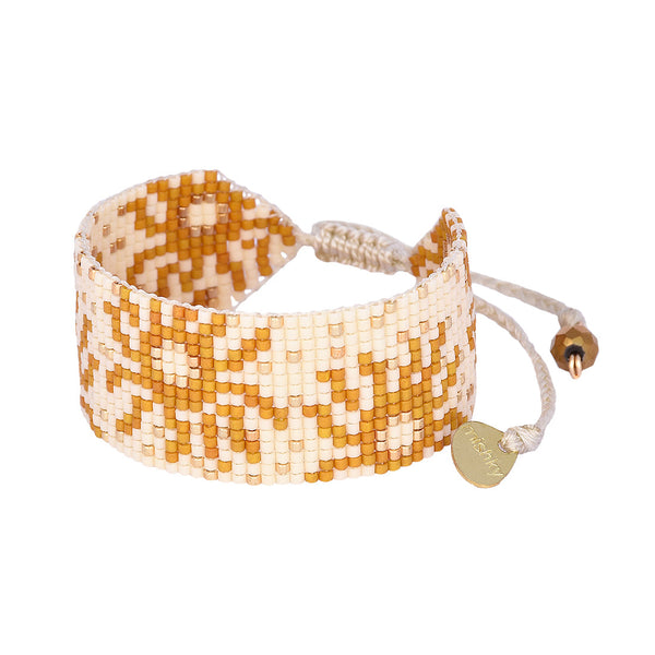 Adjustable bracelet with beaded sun shape