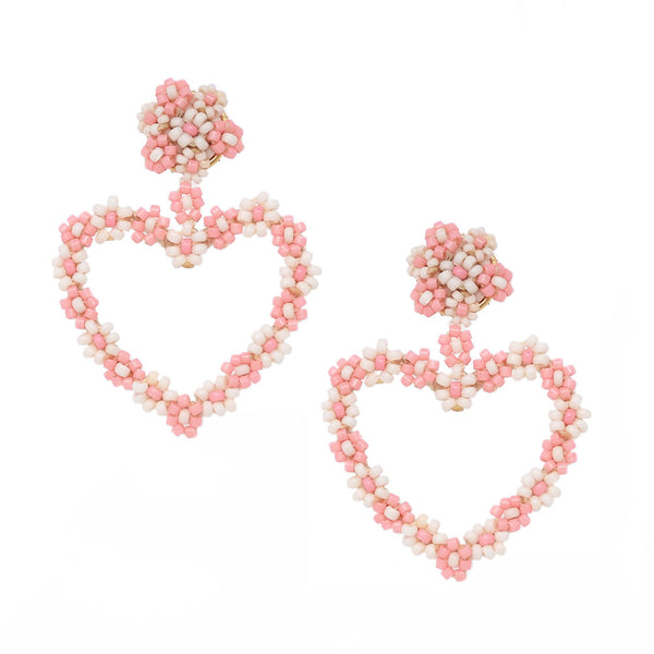 SUBLIME HEART PINK EARRINGS