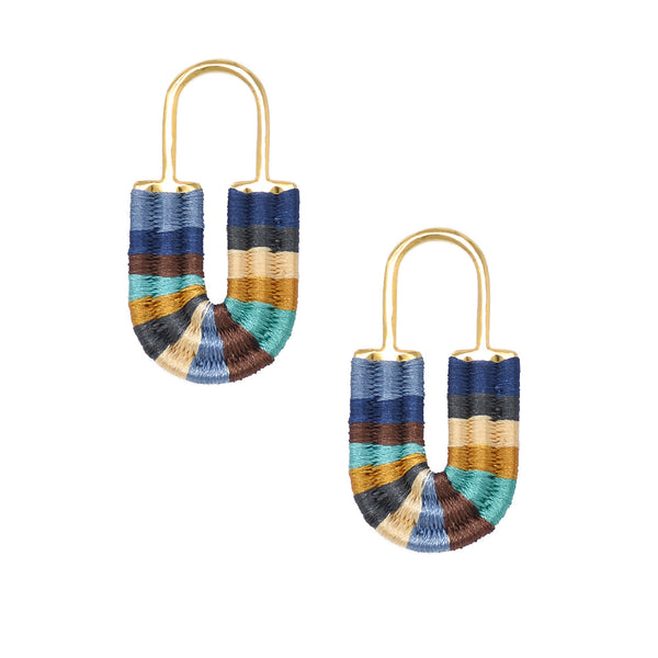 Afrika Lock Blue Earrings