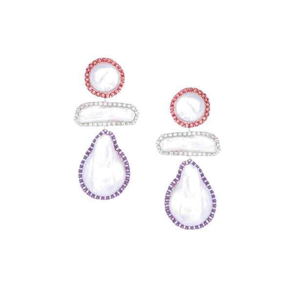 Perlas stud earrings