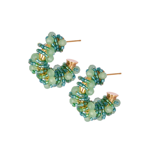 Pendientes verdes Erizo