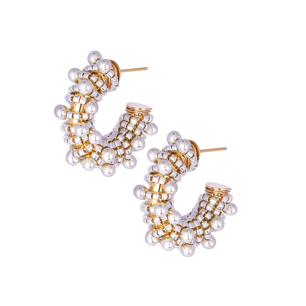 Pendientes de plata Erizo