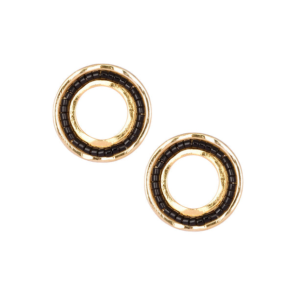 Melted Circle stud earrings