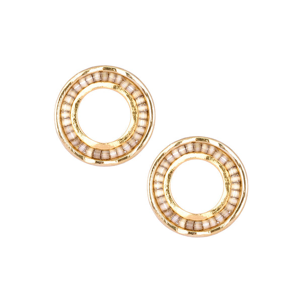 Melted Circle stud earrings