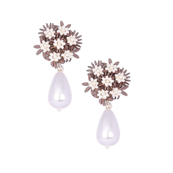 Flower Drop stud earrrings