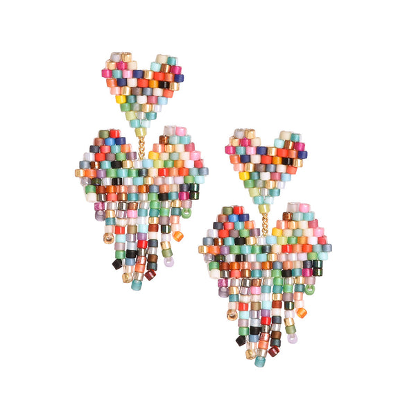 Pendientes multicolores con flecos