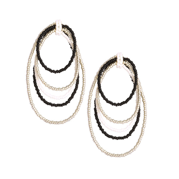 Pendientes Lazos Negro/Blanco