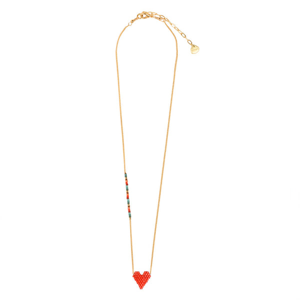 Collar rojo Heartsy
