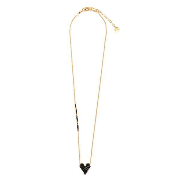 Collar negro Heartsy