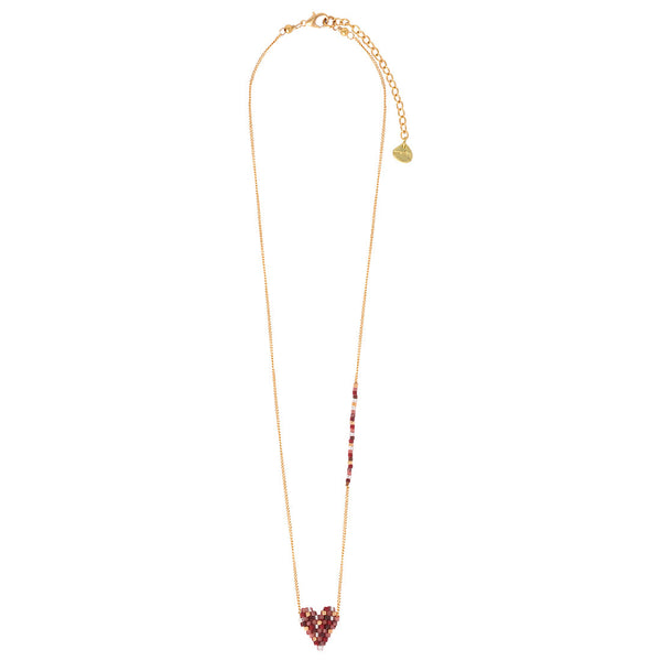 Collar morado Heartsy