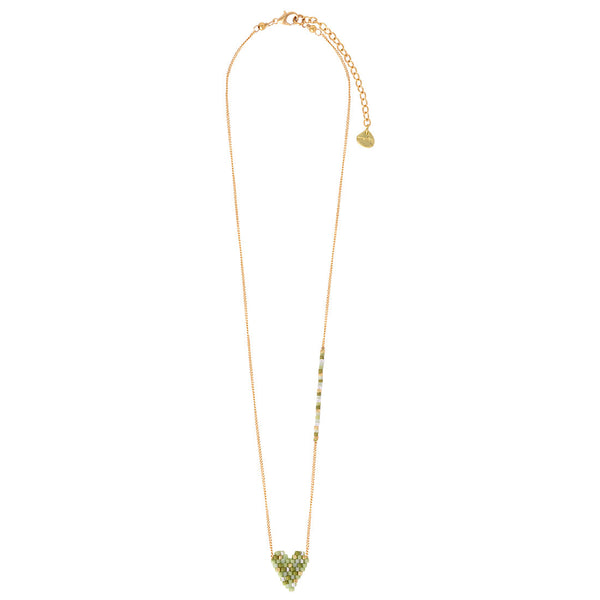 Collar verde Heartsy