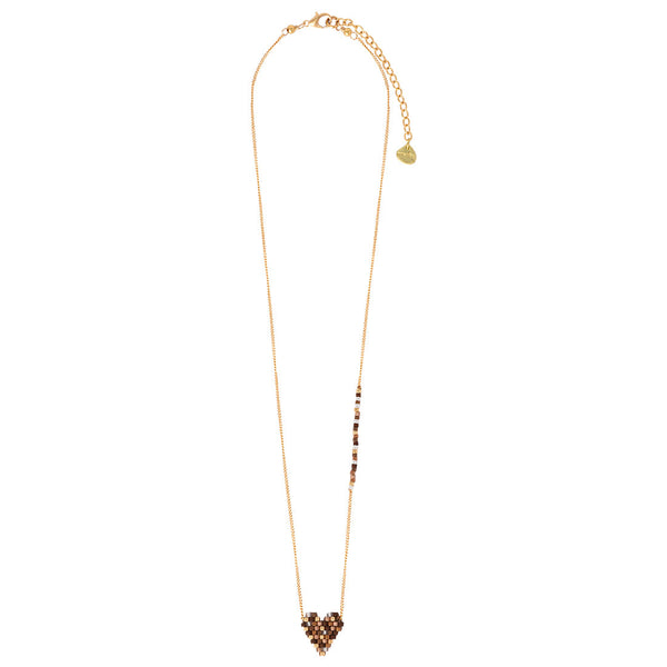 Collar marrón Heartsy