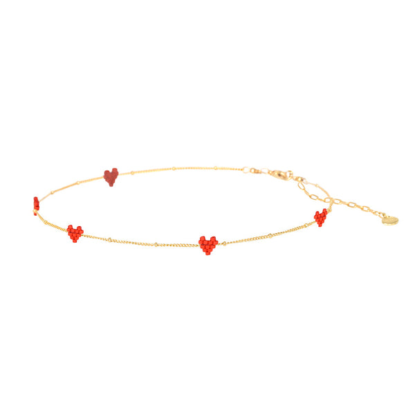 Mini collar rojo Heartsy