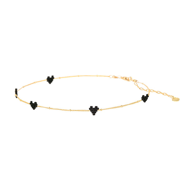 Mini collar negro Heartsy