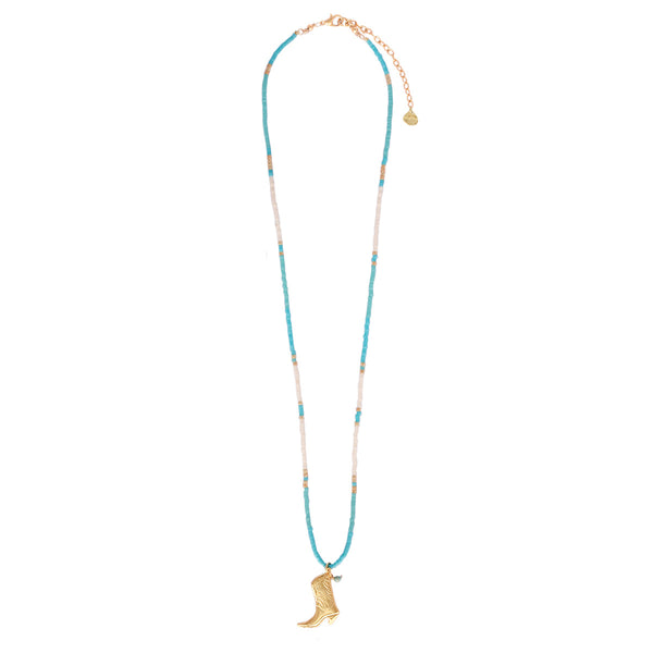 Collar ajustable con bota de vaquera