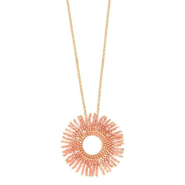 Fringe Sun Salmon Large Necklace
