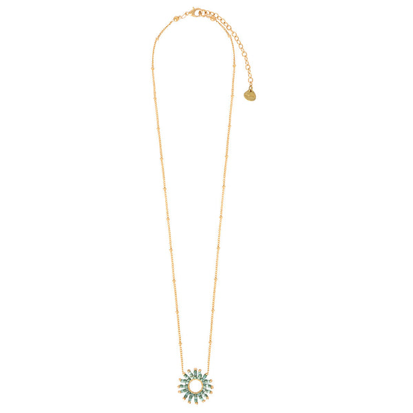 Fringe Sun Green Small Necklace