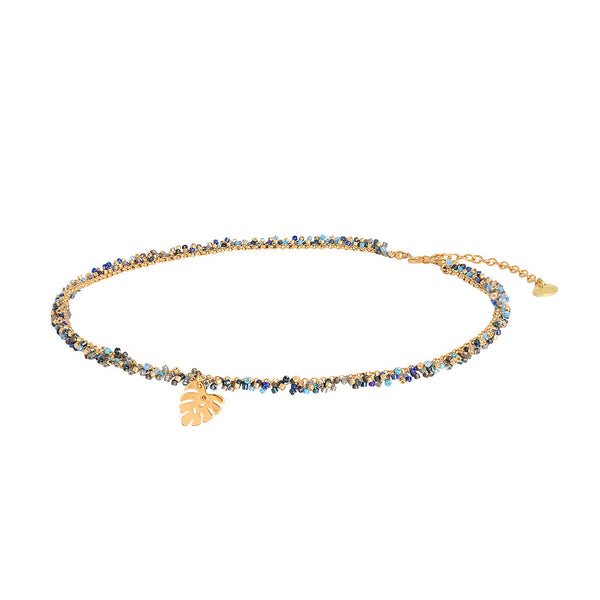 Collar azul fluido