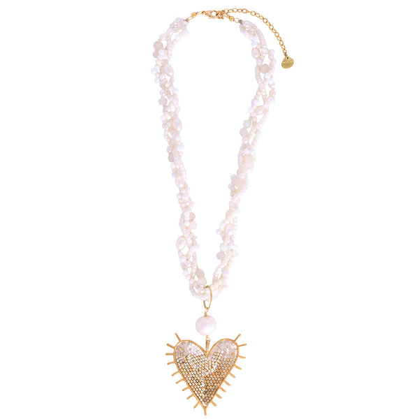 Collar de oro con perla mística