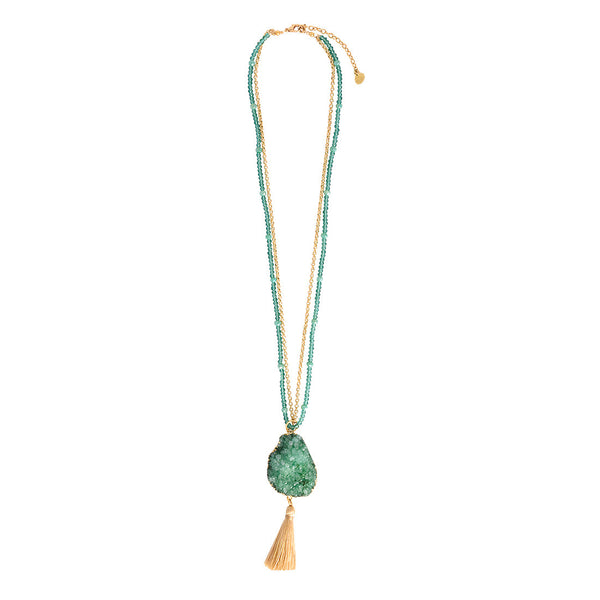 Collar de cuarzo turquesa