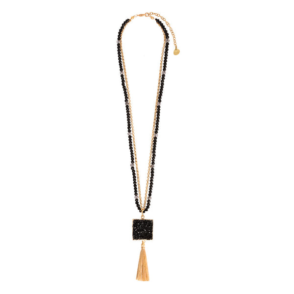 Collar de cuarzo negro