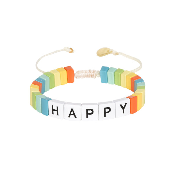 Happy adjustable bracelet 12282