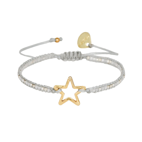 Melted Star gold plated plate adjustable bracelet 11854