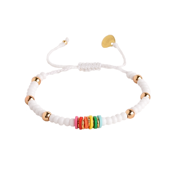 WHITE RAINBOW BRACELET
