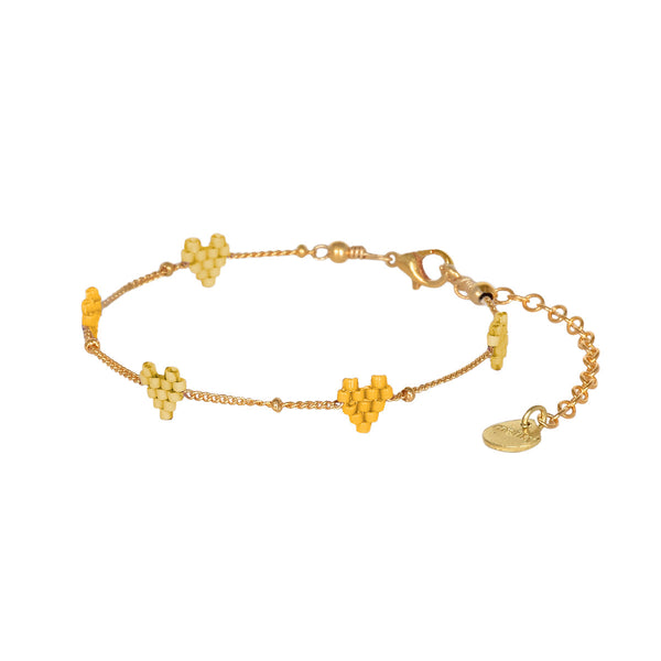 Heartsy Chain gold plated adjustable bracelet 12175