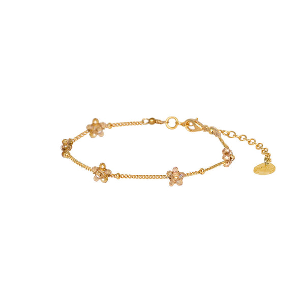 Fanzy Flower Chain gold plated bracelet 11754