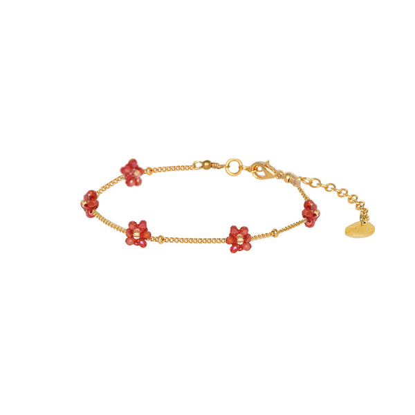 Fanzy Flower Chain gold plated bracelet 11756