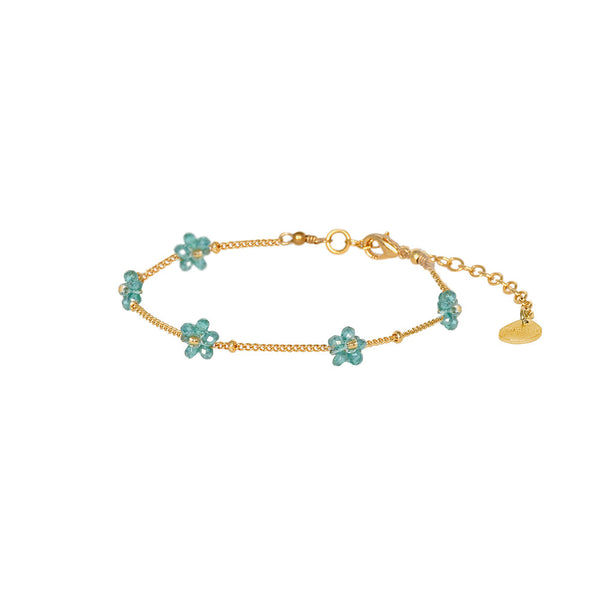 Fanzy Flower Chain gold plated bracelet 11757