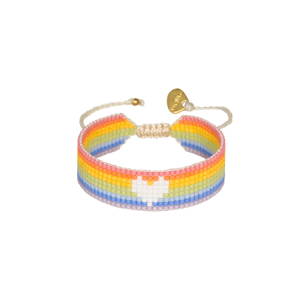 Rainbow Heart adjustable bracelet 12278