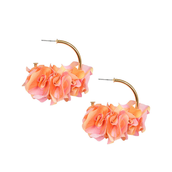 Gardenia hoop earrings 12207