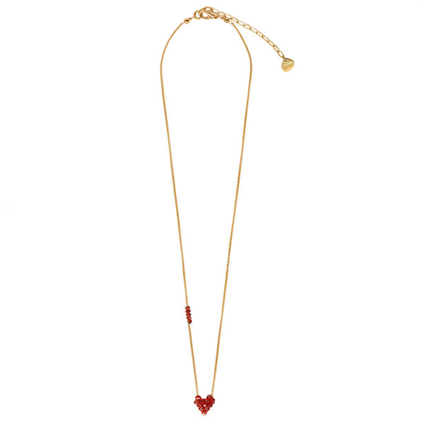Fanzy Heartsy brass gold plated necklace 11718